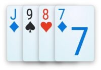 A connected starting hand in 4-card Pot-Limit Omaha with 1 gap.