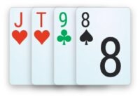 A connected starting hand in 4-card Pot-Limit Omaha with no gaps.